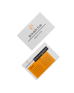 Bokningskort med eget tryck